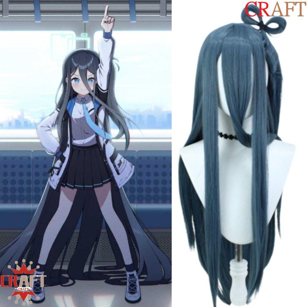 Cosplay Tóc Giả Tendou Arisu, Tóc Xanh Dài Thẳng Cho Lễ Hội Halloween