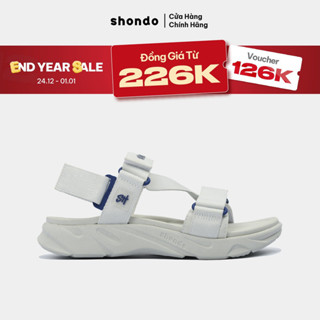  Giày Sandal Nam Nữ Shondo F8 Ver.2 Thời Trang Êm Ái Màu Xám Rêu F8M2323 
