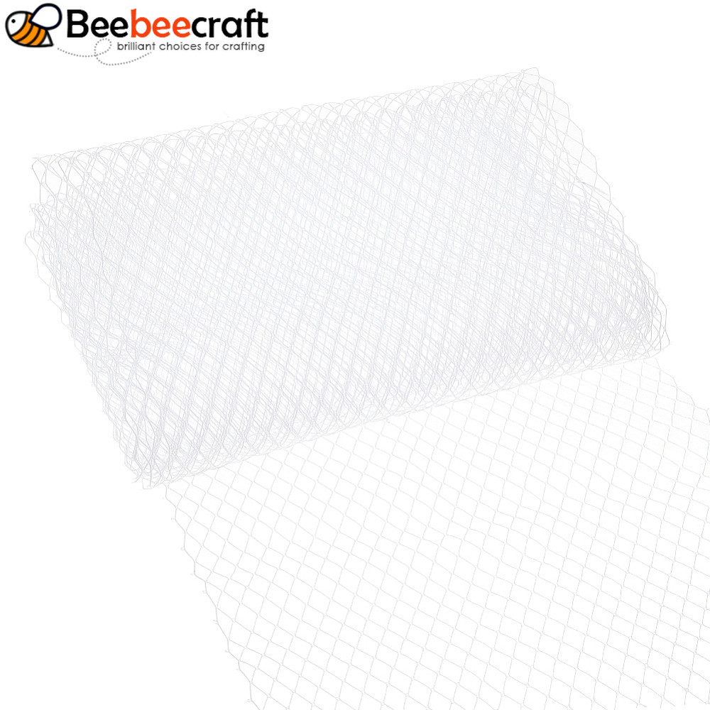 Phụ kiện trang trí mũ gạc Nylon 3ms màu trắng 250x0,3mm