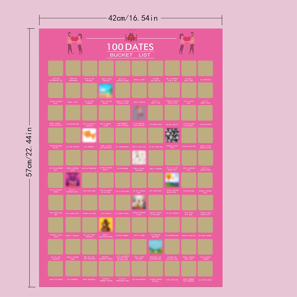 Funny Scratch-Off Poster For Couples Date Night Scratchable Poster For Games
﻿