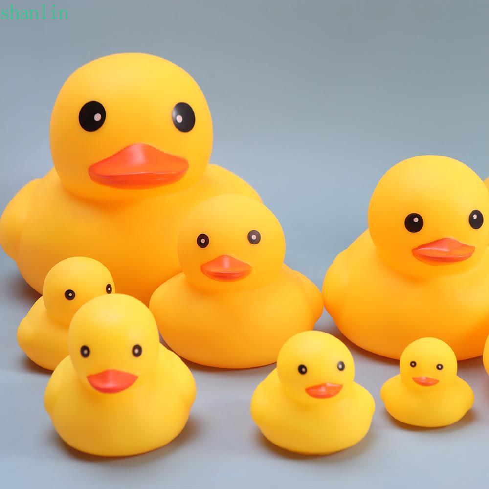 Vịt SHANLIN với đồ chơi tắm âm thanh bóp, Đồ chơi tắm cho bé vịt vàng Phao vịt vàng, Đồ chơi tắm cho
