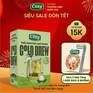   MUA 2 TẶNG 1  Trà ColdBrew Matcha Gạo Rang Cozy Công Nghệ Ủ Lạnh 20 Phút Vị Trà Đậm Ngọt Bùi Không Đắng Chát 