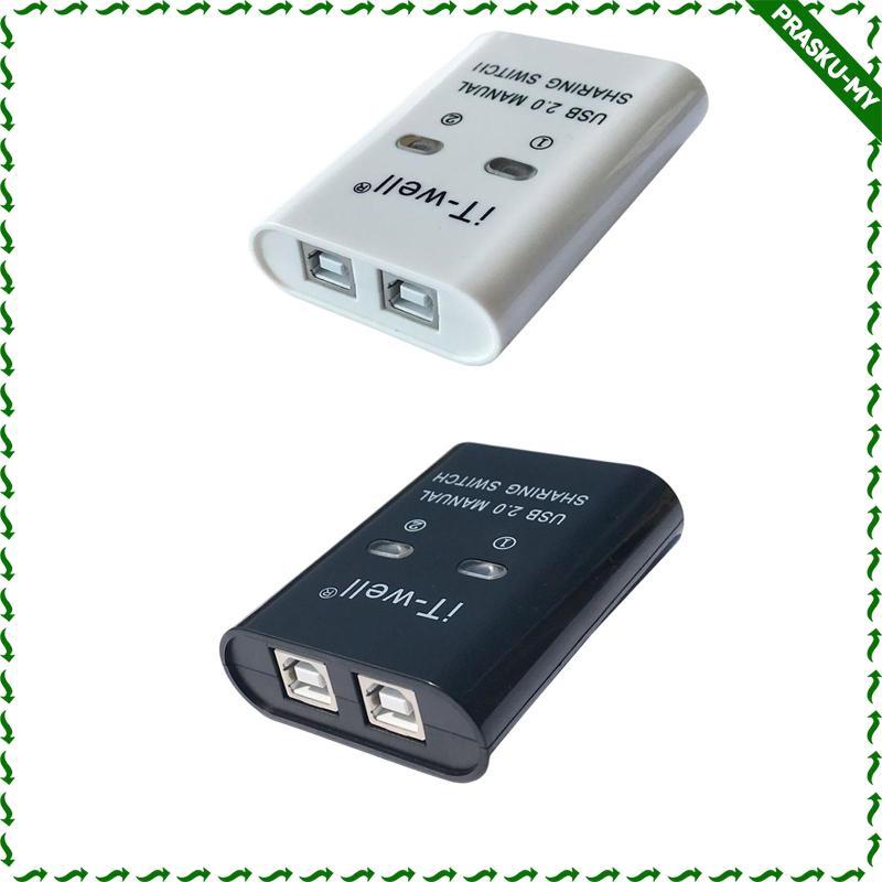 [PraskuMY] Công tắc chia sẻ thủ công USB 2.0 KVM Switch 2 máy tính chia sẻ 1 thiết bị USB