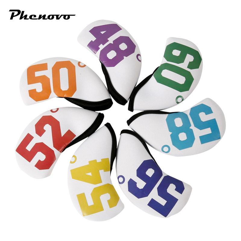7x Golf Iron Headcover Neoprene Golf Club Head Covers Bảo vệ Headcover