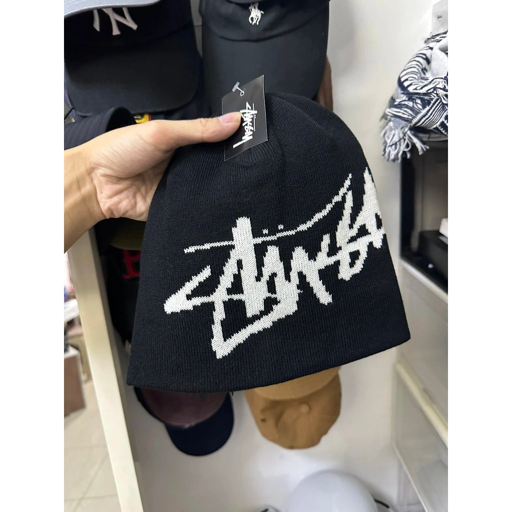 Mũ len Stussy Stussy Mũ dệt kim ngoài trời Thu đông Mũ lạnh