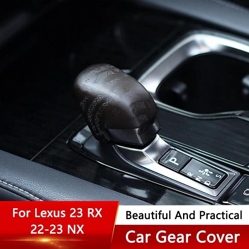 QHCP Xe Bánh Răng Dịch Chuyển Núm Bao Bánh Răng Núm Đầu Trang Trí Viền Gỗ ABS Cho Xe Lexus NX 2022 +