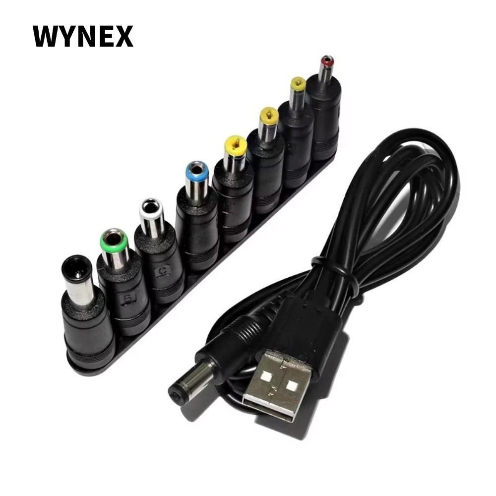 Cáp USB Sang DC WYNEX, Đầu Ra 5.5 * 2.1mm Cáp Nguồn Đa Năng Đầu Ra 5V, Dây Nguồn 8 Đầu Kết Nối DC Dâ
