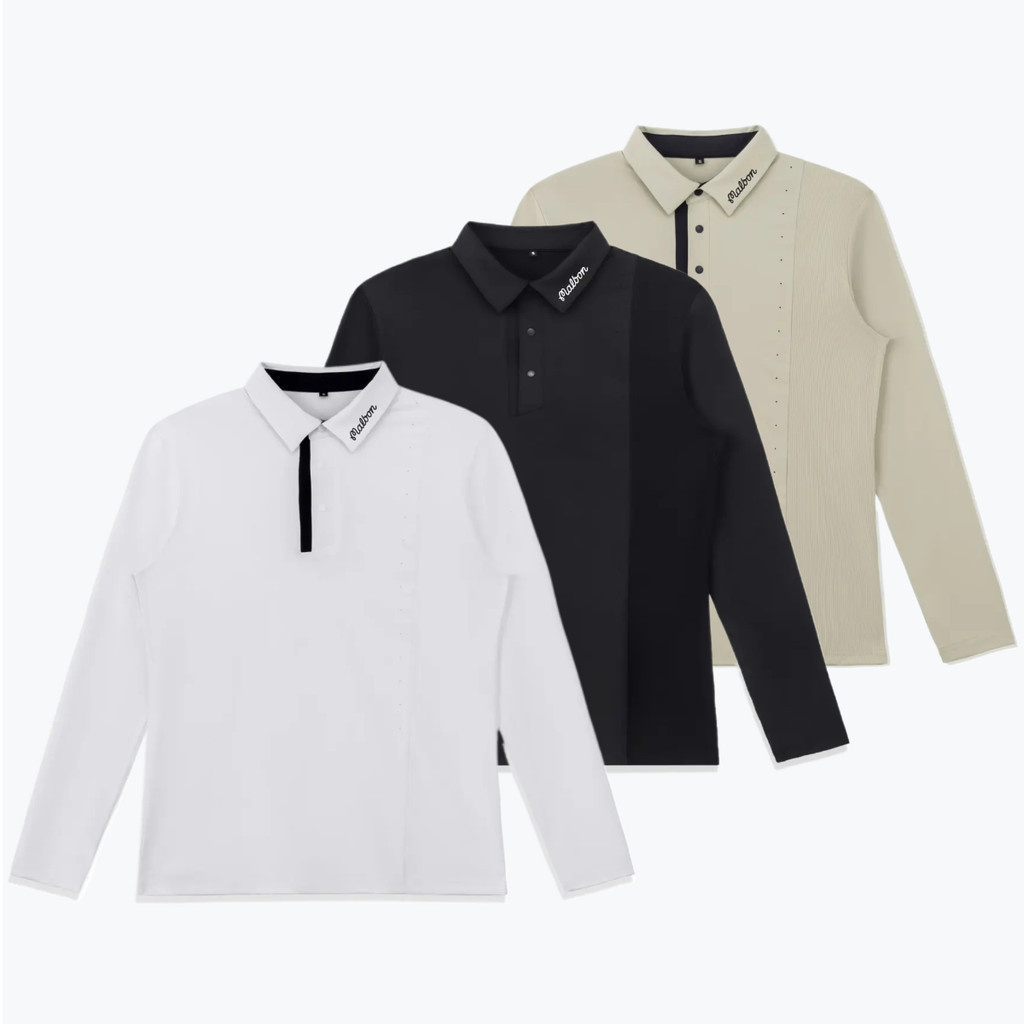 Áo Polo thể thao dài tay khô nhanh thoáng khí cho nam (Phù hợp chơi golf) (T24017D)