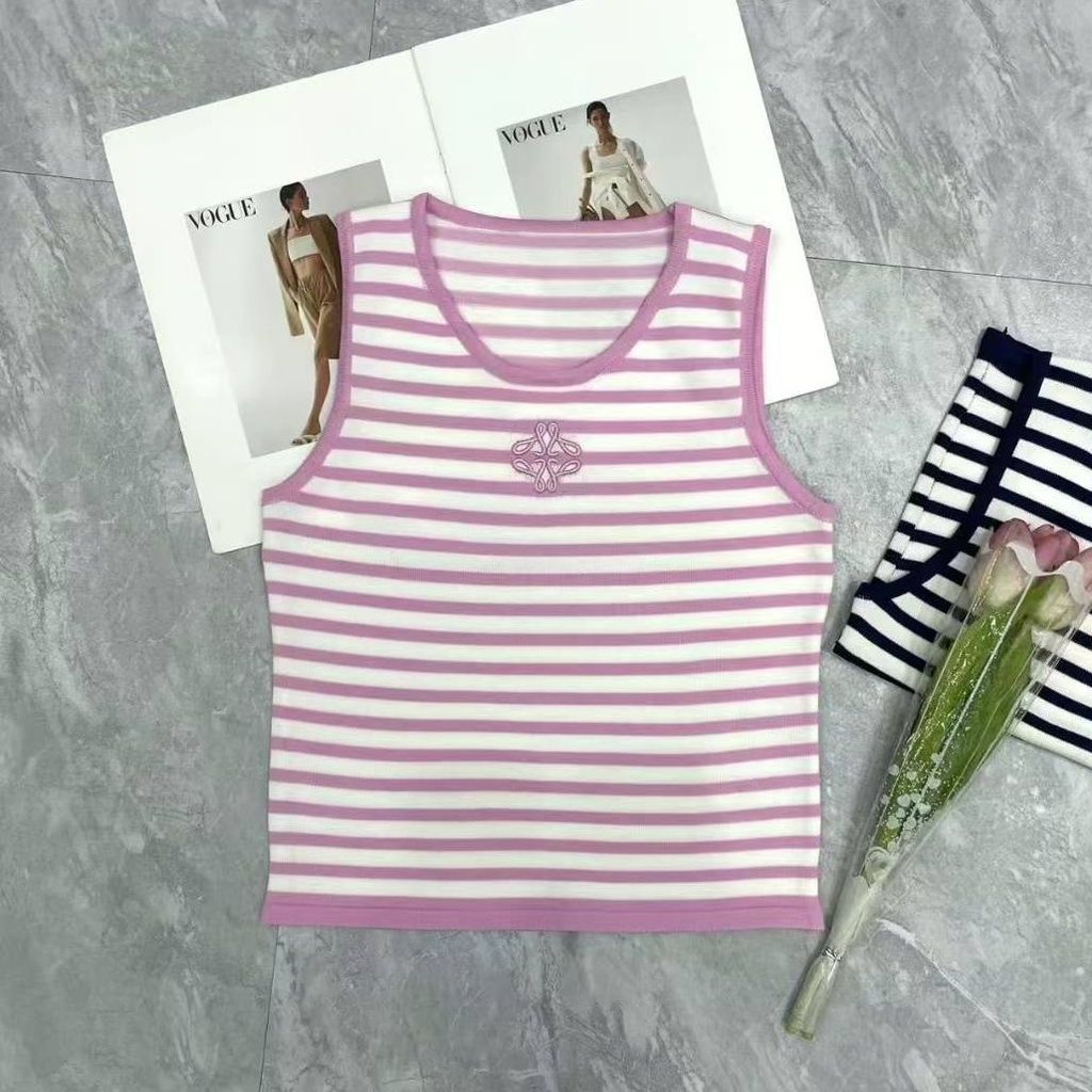 Áo Vest dệt kim sọc LOEWE4102 dành cho nữ