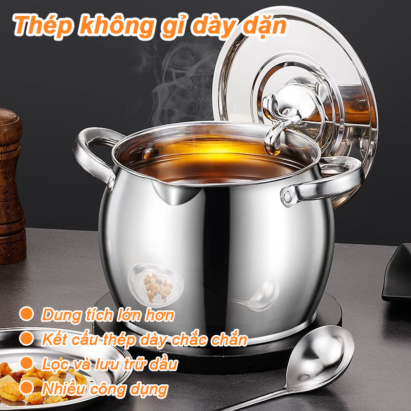 Âu inox 304 không gỉ có nắp đậy inox 304 cao cấp chịu nhiệt dùng đựng thức ăn cho nhà bếp âu inox 30