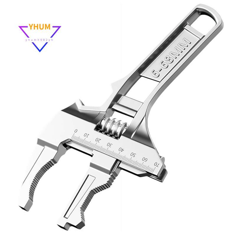 Cờ lê bồn rửa có thể đảo ngược với cờ lê mở hàm 6-68mm Bạc có thể điều chỉnh 6-68mm