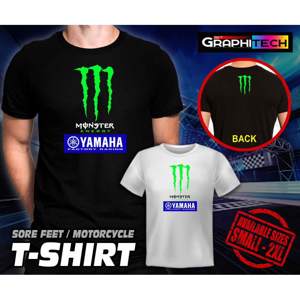 Người đam mê xe máy / Đua xe / Áo thun thời trang Jersey Yamaha Racing (Thiết kế quái vật)