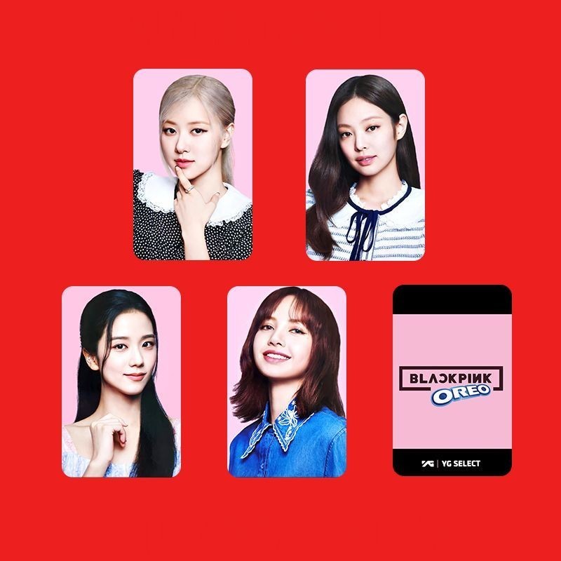 BlackPink Oreo OREO Quạt Cùng Phong Cách Bộ Sưu Tập ROSE Ngẫu Nhiên Photocard JISOO Hồng LISABlackPi