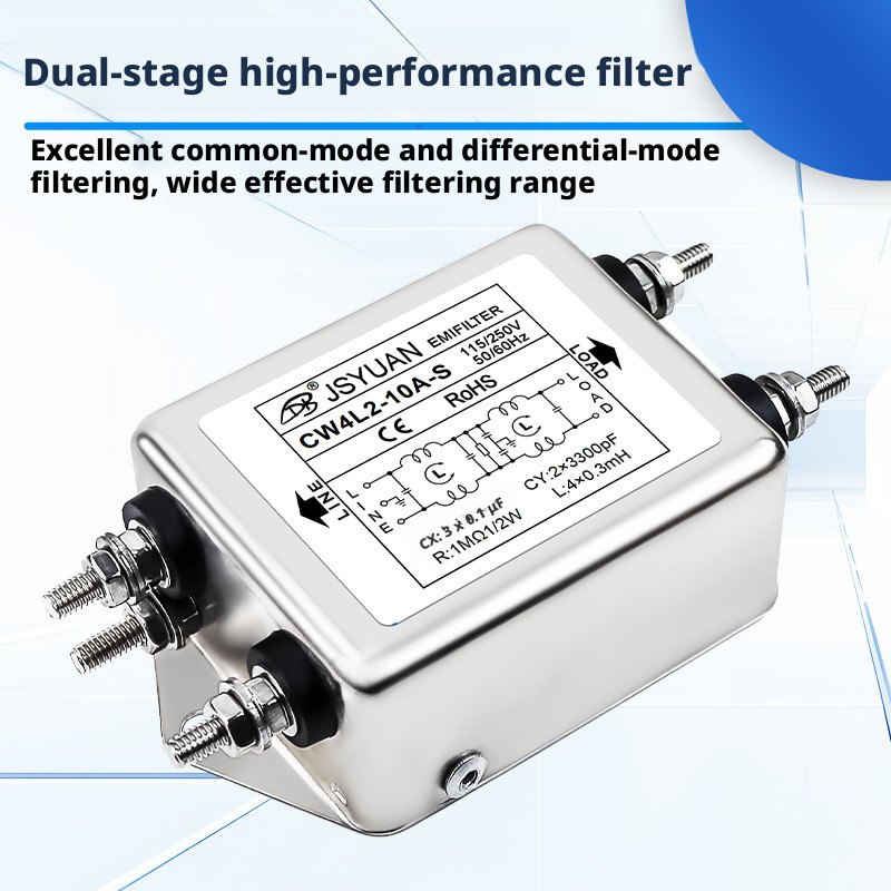 Bộ lọc nguồn AC một pha CW4L2-10A / 20A-S 220VAC Hiệu suất cao hai giai đoạn