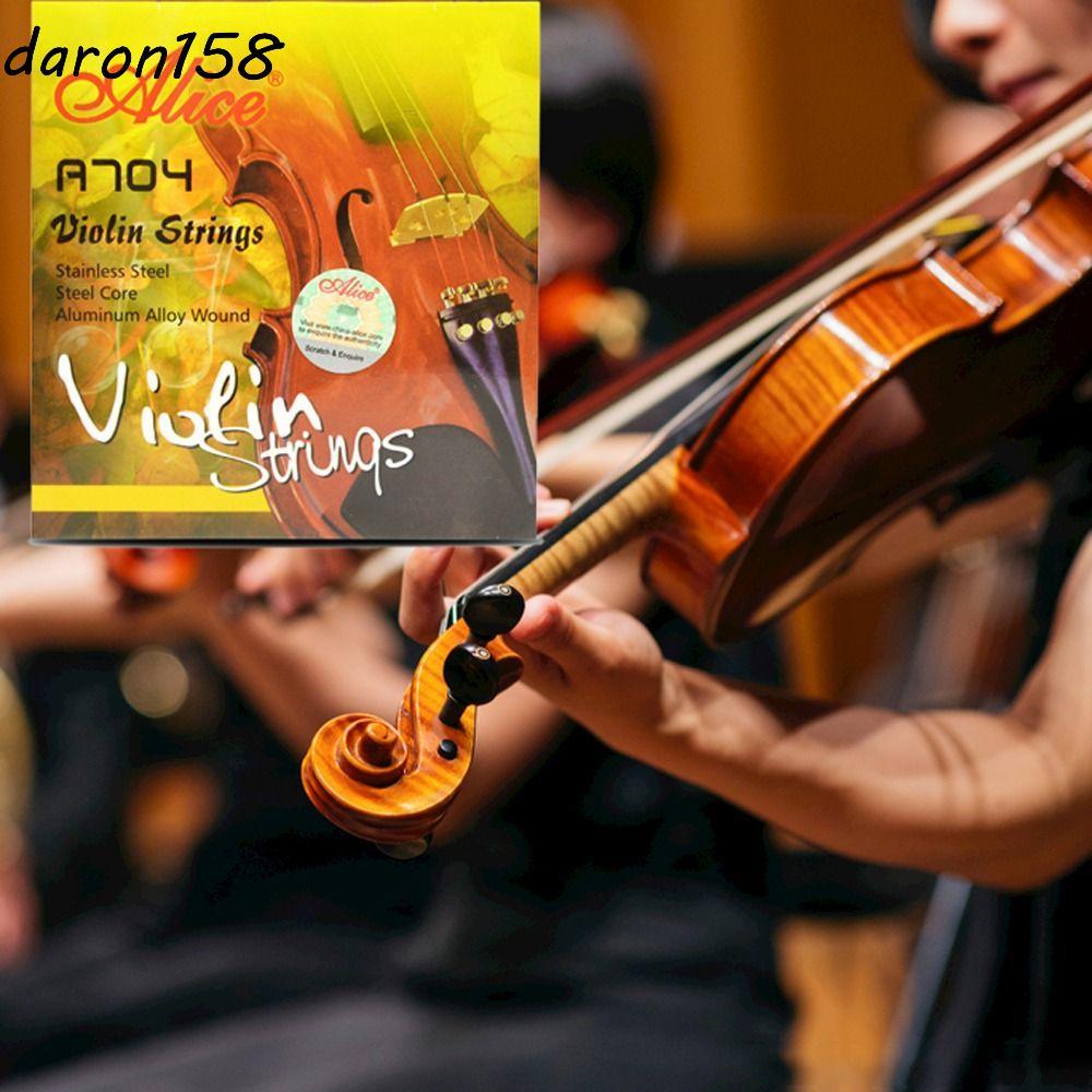 GREX 1 Bộ Dây Đàn Violin A704, 4 / 4 3 / 4 1 / 2 1 / 4 1 / 8 Dây Alice Thay Thế, Nhạc Cụ Cuộn Dây Ni