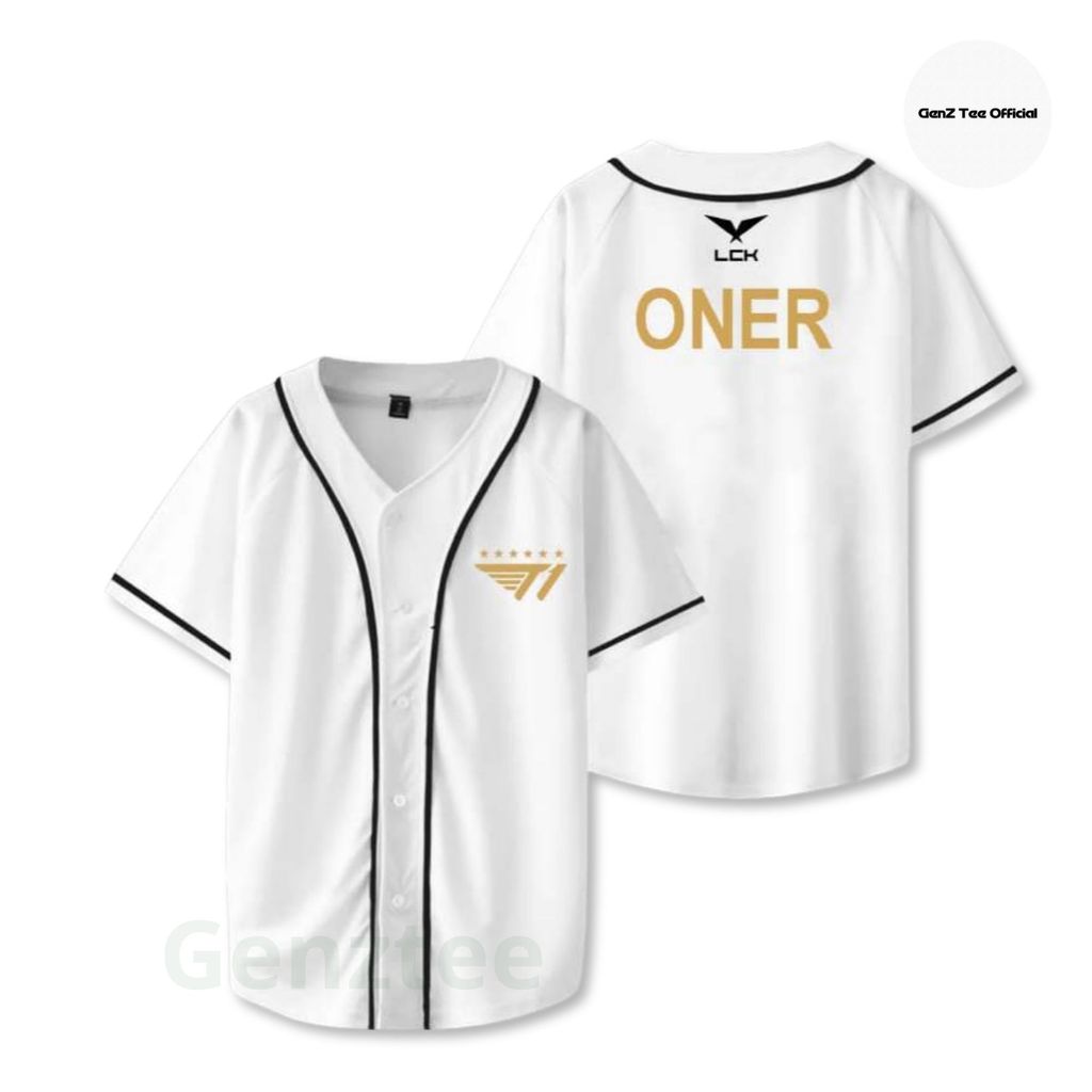 Áo Thun Bóng Chày 6 Sao T1 Faker Gumayusi Doran Oner Keria – Unisex Form Rộng, Áo Esports LOL