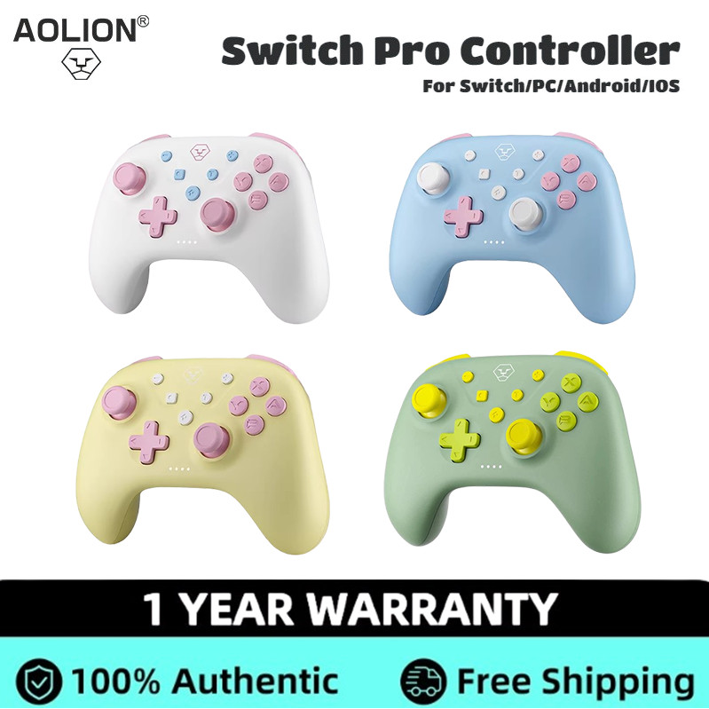 Bộ điều khiển AOLION Pro Màu Rococo cho Nintendo Switch / PC / iOS / Android Bluetooth Gamepad Local