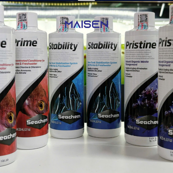 Vi Sinh Seachem Stability và Pristine, Seachem Prime - Khử độc, Clo & Kim Loại Nặng Chai Lẻ 50ml - M
