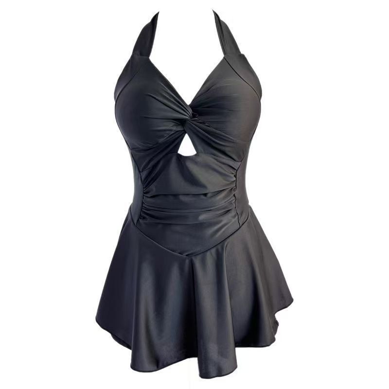 Đồ bơi một mảnh mới cho nữ, chất liệu polyester, thiết kế cut-out xoắn thắt nút, ôm sát cơ thể gợi cảm, phù hợp cho phái đẹp mặc ở bãi biển và hồ bơi. | BigBuy360 - bigbuy360.vn