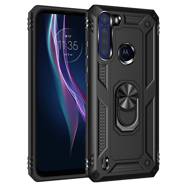 Dành cho Motorola Moto One Fusion Vỏ bảo vệ TPU + PC chống sốc có giá đỡ xoay 360 độ