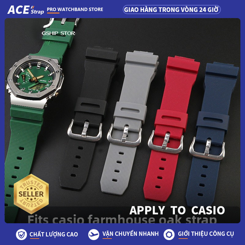 Áp dụng cho dây đeo thay thế dây đeo đồng hồ bằng nhựa Casio G-SHOCK GM-2100 GA-2100 GM-5600 16mm ch