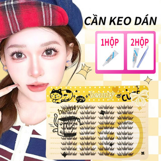  Dung Tích Siêu Lớn Phong Cách Mới Mùa Hè Nước Mắt Xanh Lông Mi Giả Cụm Đơn Uốn Mảnh Nhỏ Phân Đoạn Dreamy Lông Mi Trên Nhỏ Giấy-Need Keo 