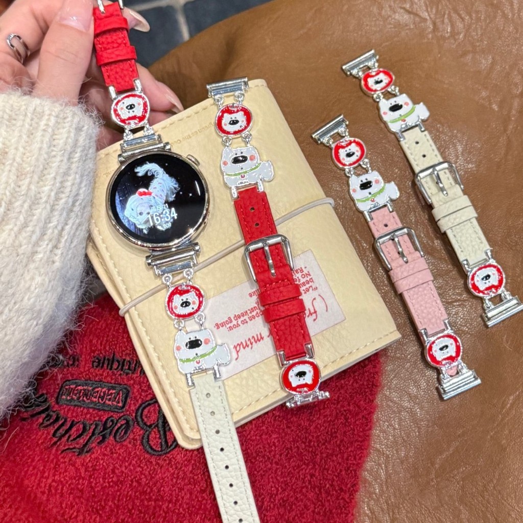 Dây đeo họa tiết vải thiều Puppy Thích hợp cho Huawei 8 / 9 / 10 GT5 / GT6 Watch4 / 4pro 3 / 3pro Fi