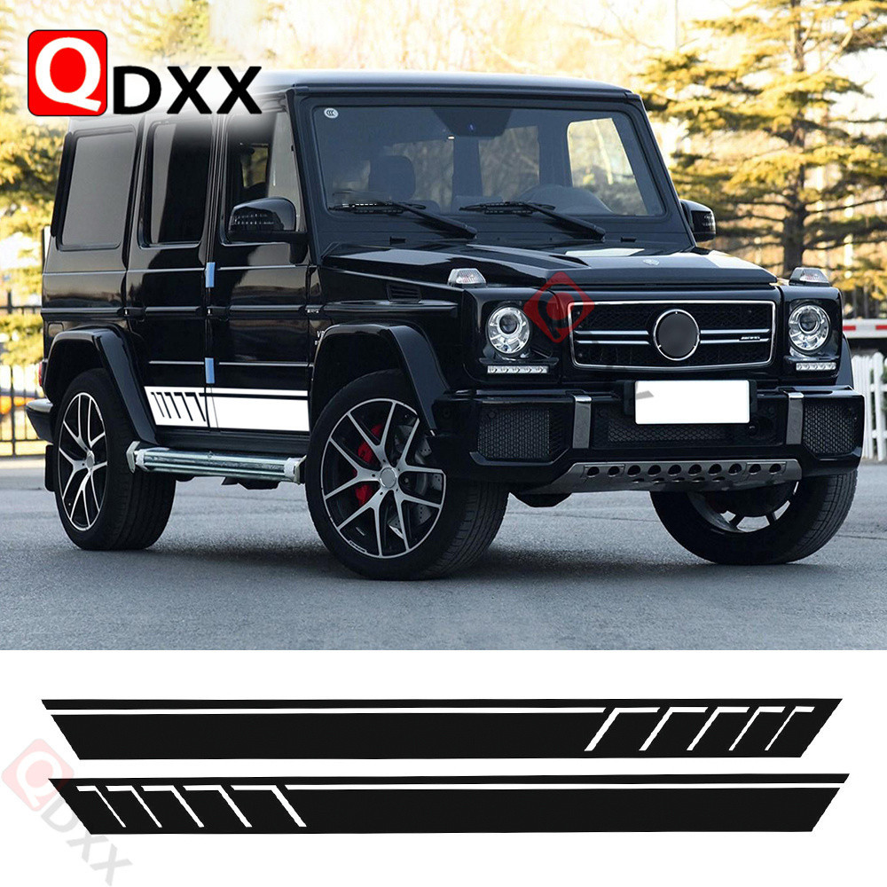 2 Chiếc Xe Bên Sọc Váy Đua Decal Dán Cho Xe Mercedes Benz G63 G65 W463 G Class AMG- 6 Màu AMG Hiệu S