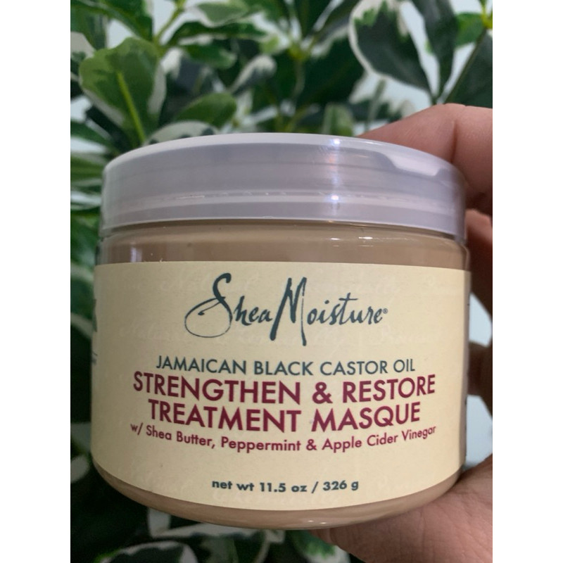 Mặt nạ tóc SIÊU THÍCH THƯ GIÃN SheaMoisture Strengthen, Grow & Restore Treatment Masque Jamaican Bla