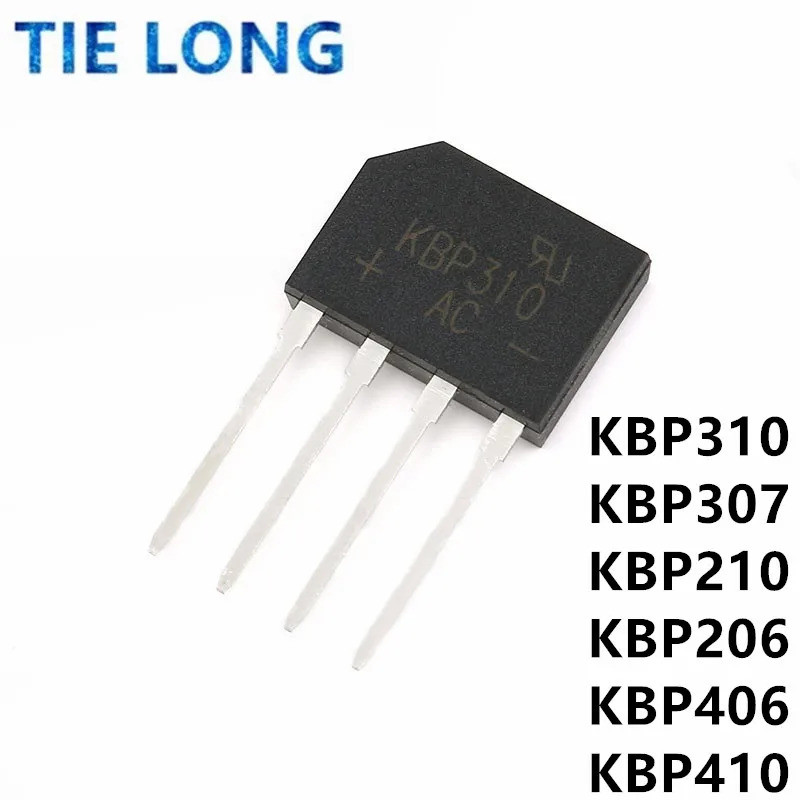 Bộ 5 KBP310 1000V 3A chỉnh lưu cầu KBP206 KBP210 KBP307 KBP406 KBP310 KBP410