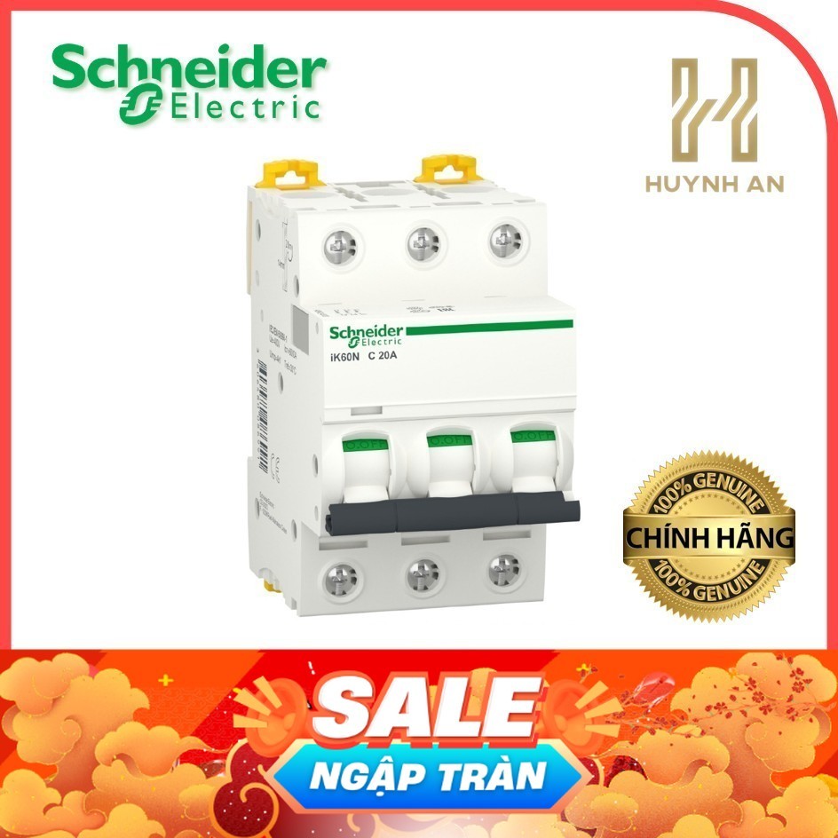 Aptomat MCB 3P 6kA dòng Acti9 iK60N - A9K24306 A9K24310 A9K24316 A9K24320 A9K24325 A9K24332 A9K24340