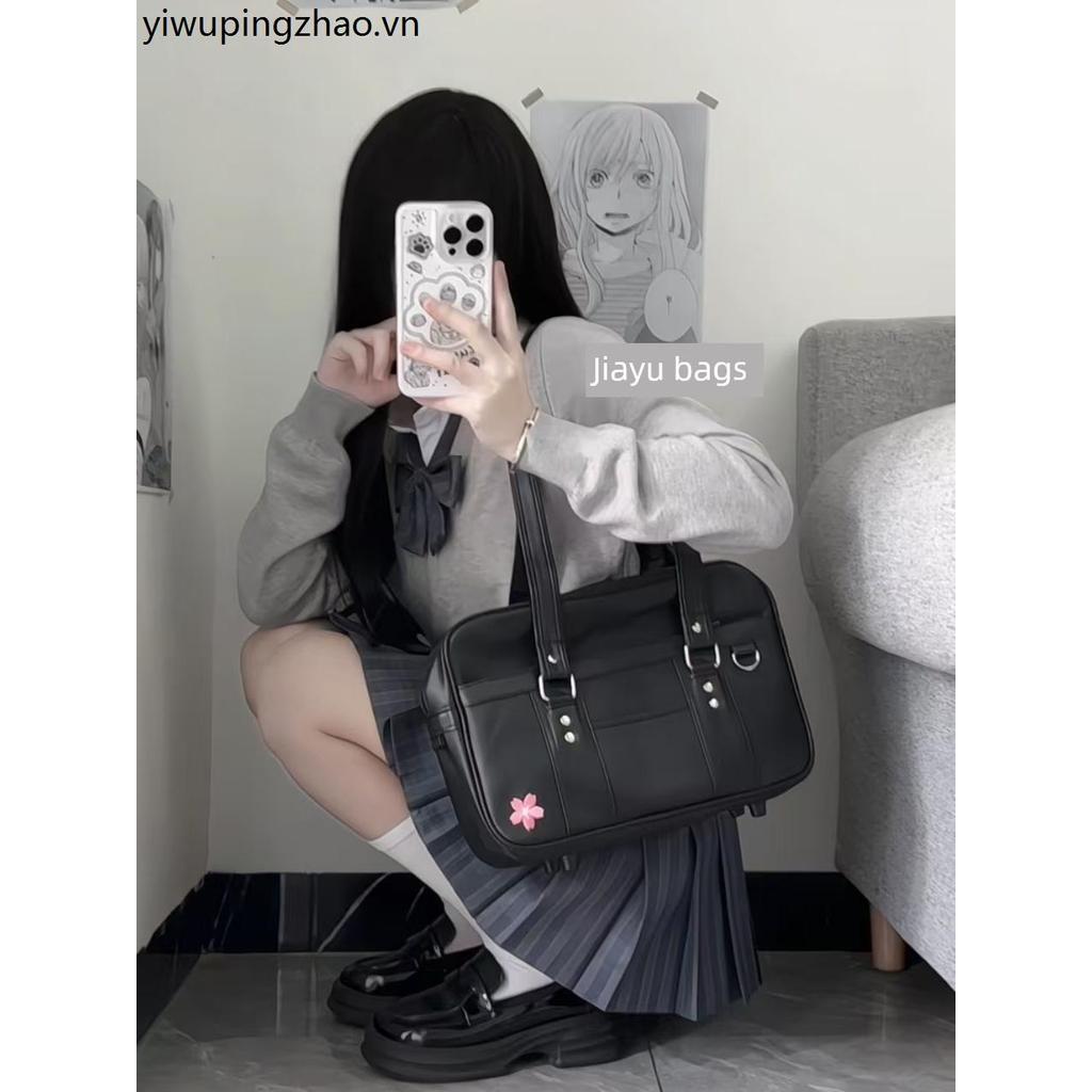 Khuyến mãi Nữ JK Đồng Phục Túi PU Học Sinh Thường Ngày Đi Học Túi Đeo Vai Túi Nhật Bản jk Đại Học Lớ