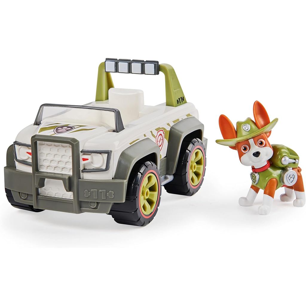 PAW Patrol Tracker Jungle Cruiser Vehicle với hình sưu tập cho trẻ em từ 3 tuổi trở lên Bao gồm hình