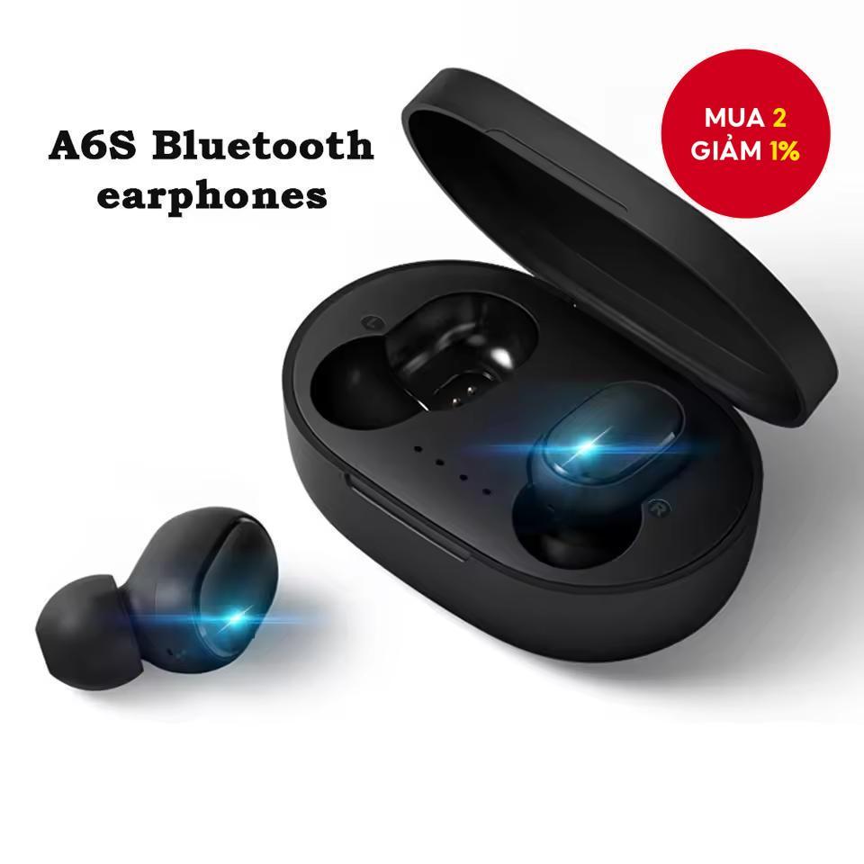 Tai nghe không dây A6S TWS, tai nghe Bluetooth thể thao, tai nghe stereo Bluetooth.