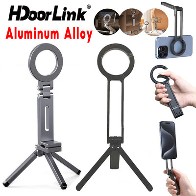 HdoorLink Từ Điện Thoại Chân Máy Hợp Kim Nhôm Du Lịch Selfie Giá Đỡ Điện Thoại Có Thể Gập Lại Máy Bay Giá Đỡ Cho Điện Thoại 17 16 15 14