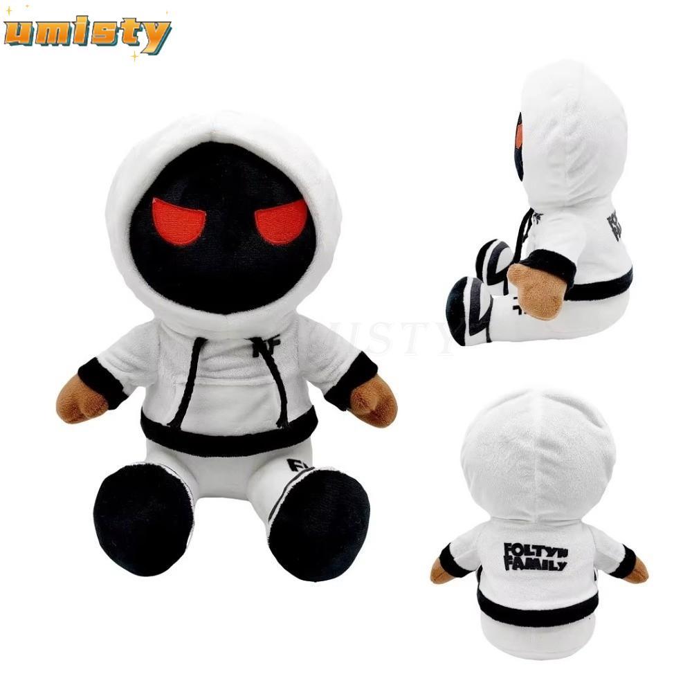 Búp bê sang trọng gia đình UMISTY Foltyn, có áo trắng Roblox Anime Plushie Toy, Động vật nhồi bông m