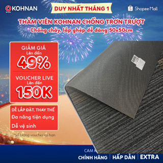  Thảm viên KOHNAN chống trơn trượt chống cháy lắp ghép dễ dàng 50x50cm 