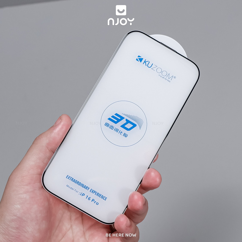 Kính Cường Lực Trong Suốt Kuzoom Full Viền Cho Điện Thoại iPhone 17 Pro Max 16 15 14 13 12 11