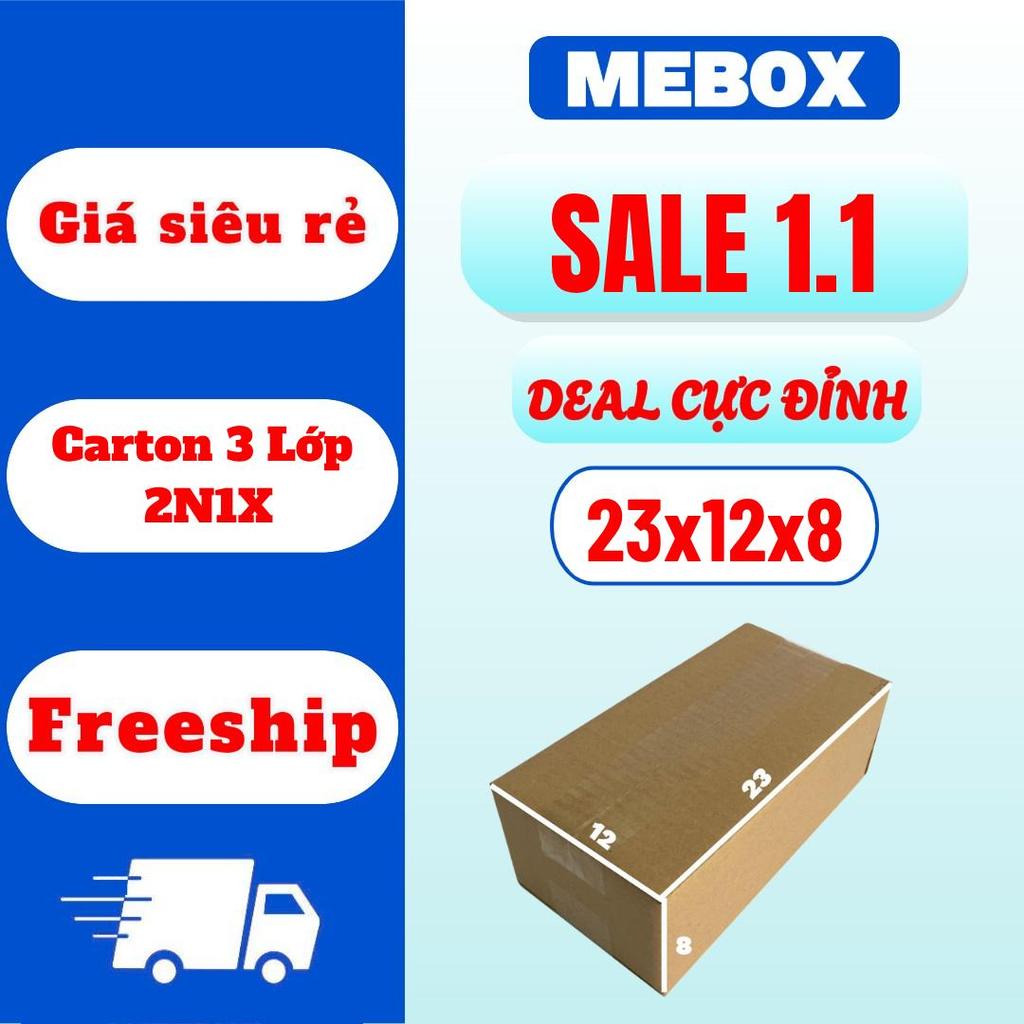 hộp giấy gói hàng 23x12x8 bộ 100