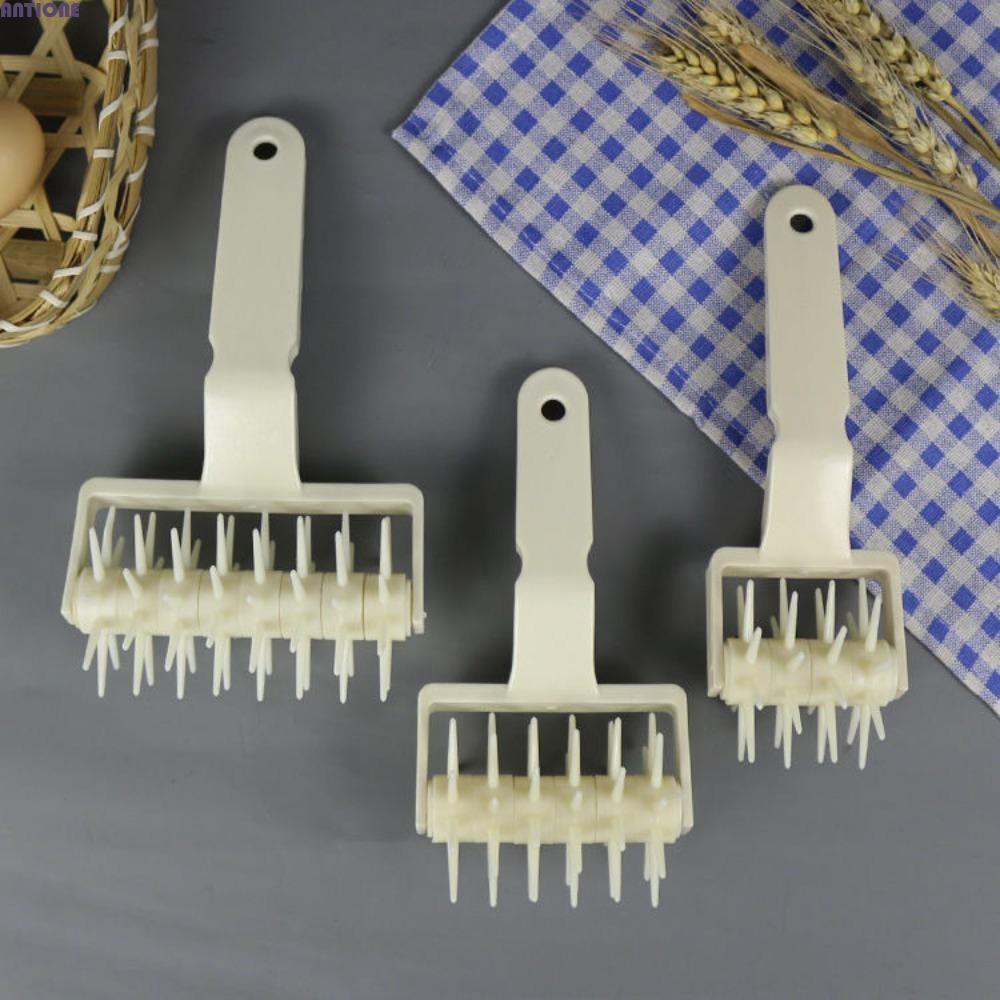 ANTIONE Pizza Dough Puncher, Tay cầm nhựa Pizza Roller Pin, Phụ kiện Pizza Hangable DIY Pie Needle W