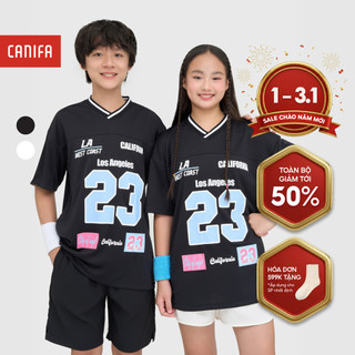  Áo phông active CANIFA unisex trẻ em có hình in 3TS25C002 