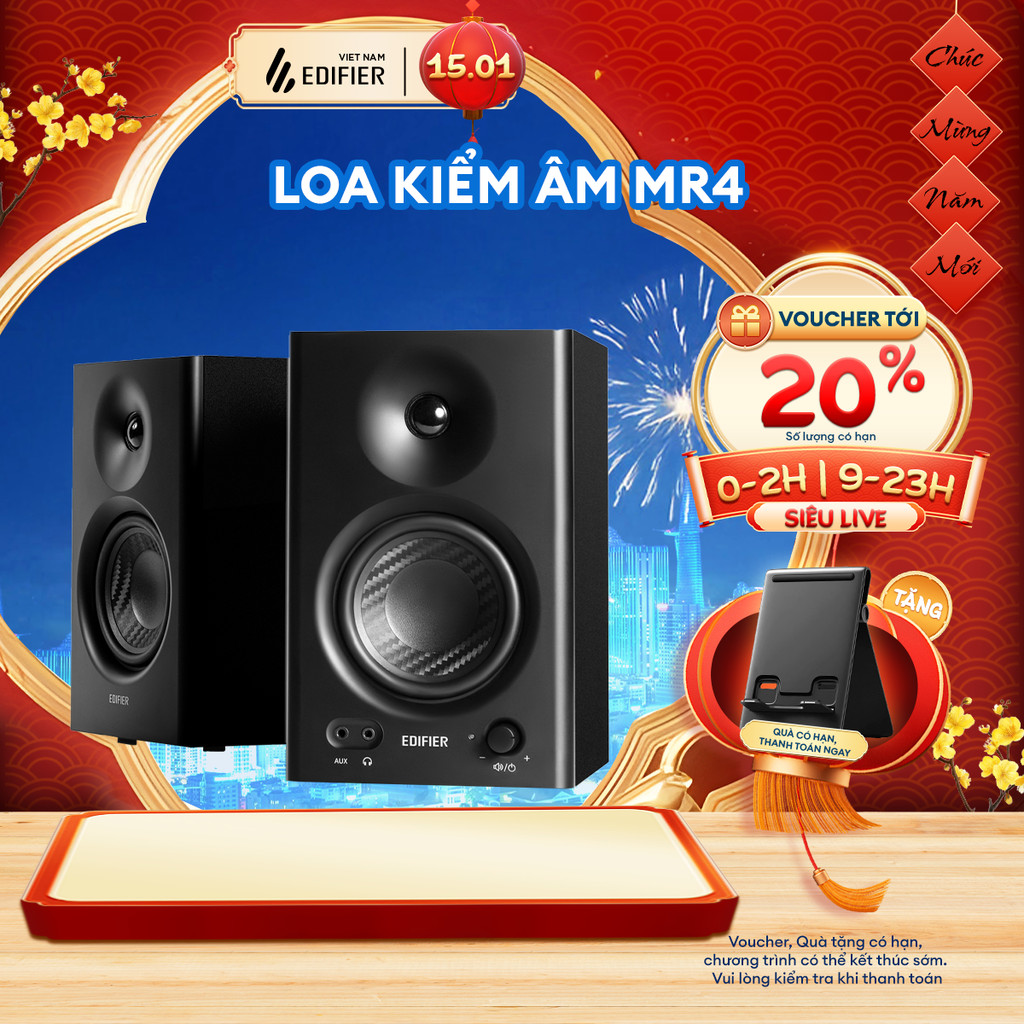 Loa Kiểm Âm Chuẩn Studio EDIFIER MR4/MR3/MR5 42W - Công nghệ DSP/ADC Cho Âm Cao Chi Tiết - Chế Độ Ké