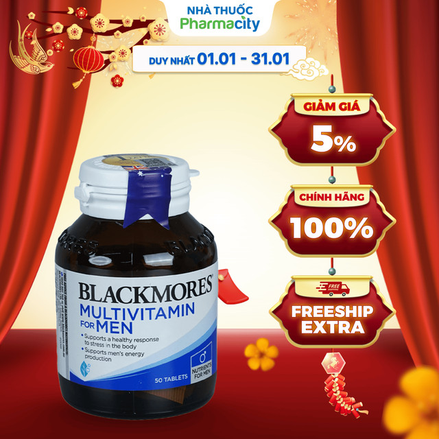 Viên tăng cường sinh lý nam Blackmores Multivitamin For Men  Lọ 50 viên  