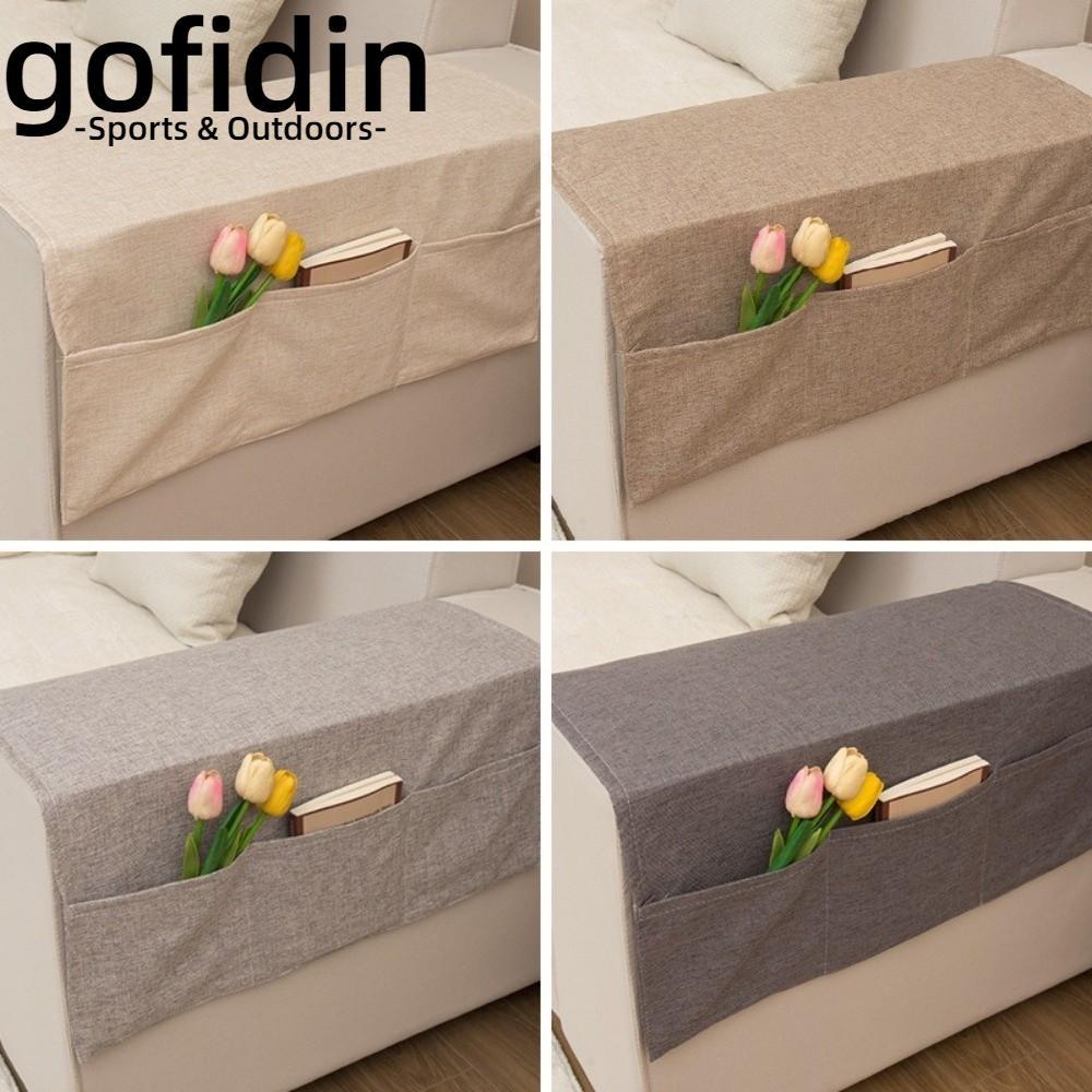 Túi đựng tay ghế sofa GOFIDIN, Bộ sắp xếp tay vịn ghế sofa mềm bằng vải Polyester, 40x110 60x110 Vỏ 