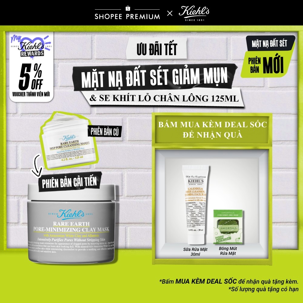 [NEW] Mặt nạ đất sét Kiehl's Rare Earth Deep Pore Cleansing Masque 125ml