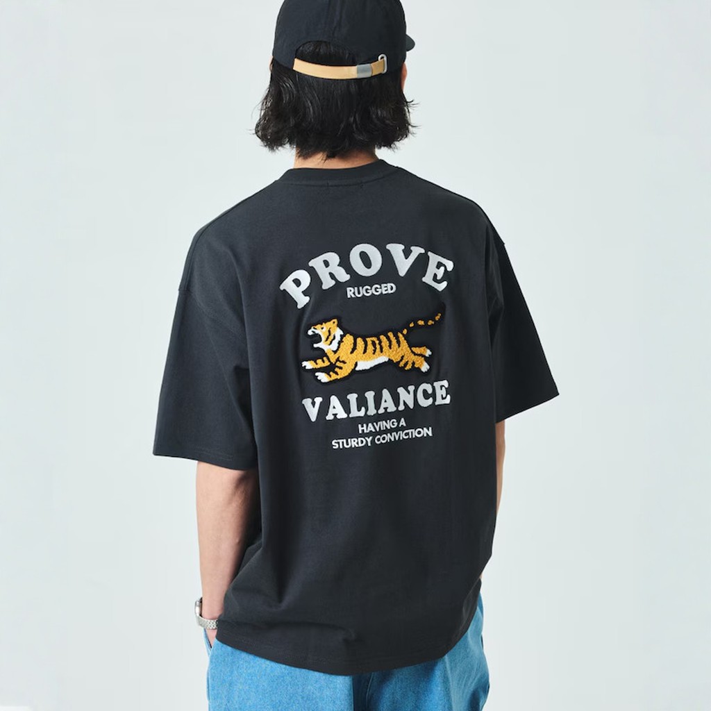 FREAK 'S STORE Tiger in hình dáng rộng giản dị áo thun nam