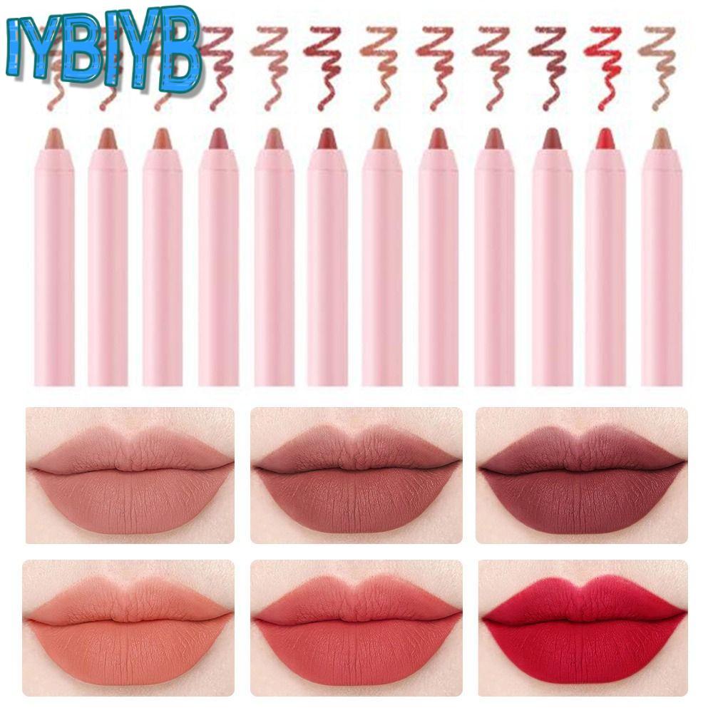 IYBIYB Lip Liner, Velvet Lipliner Pencil, Matte Natural Outline Lip Contour Line Lipliner Pen