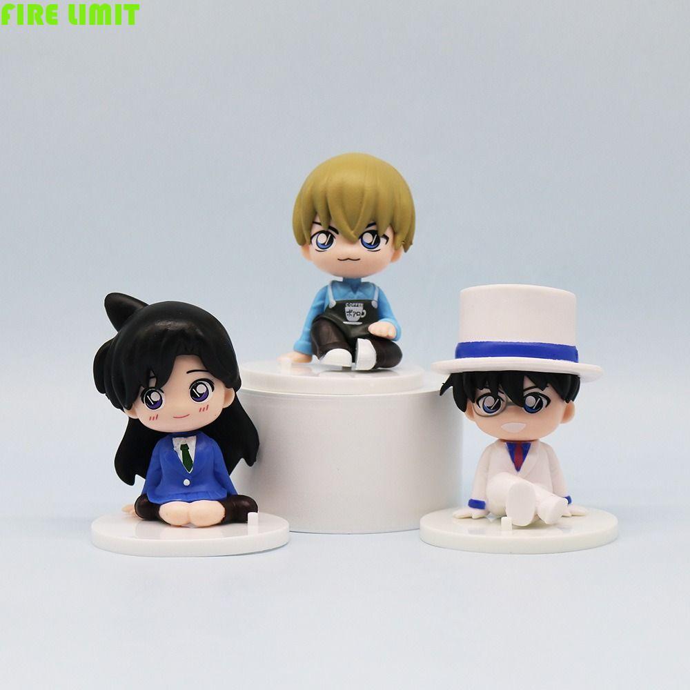 FIRE LIMIT 8 Cái / bộ Nhân Vật Hành Động Thám Tử Lừng Danh Conan, PVC Q Phiên Bản Thám Tử Lừng Danh 