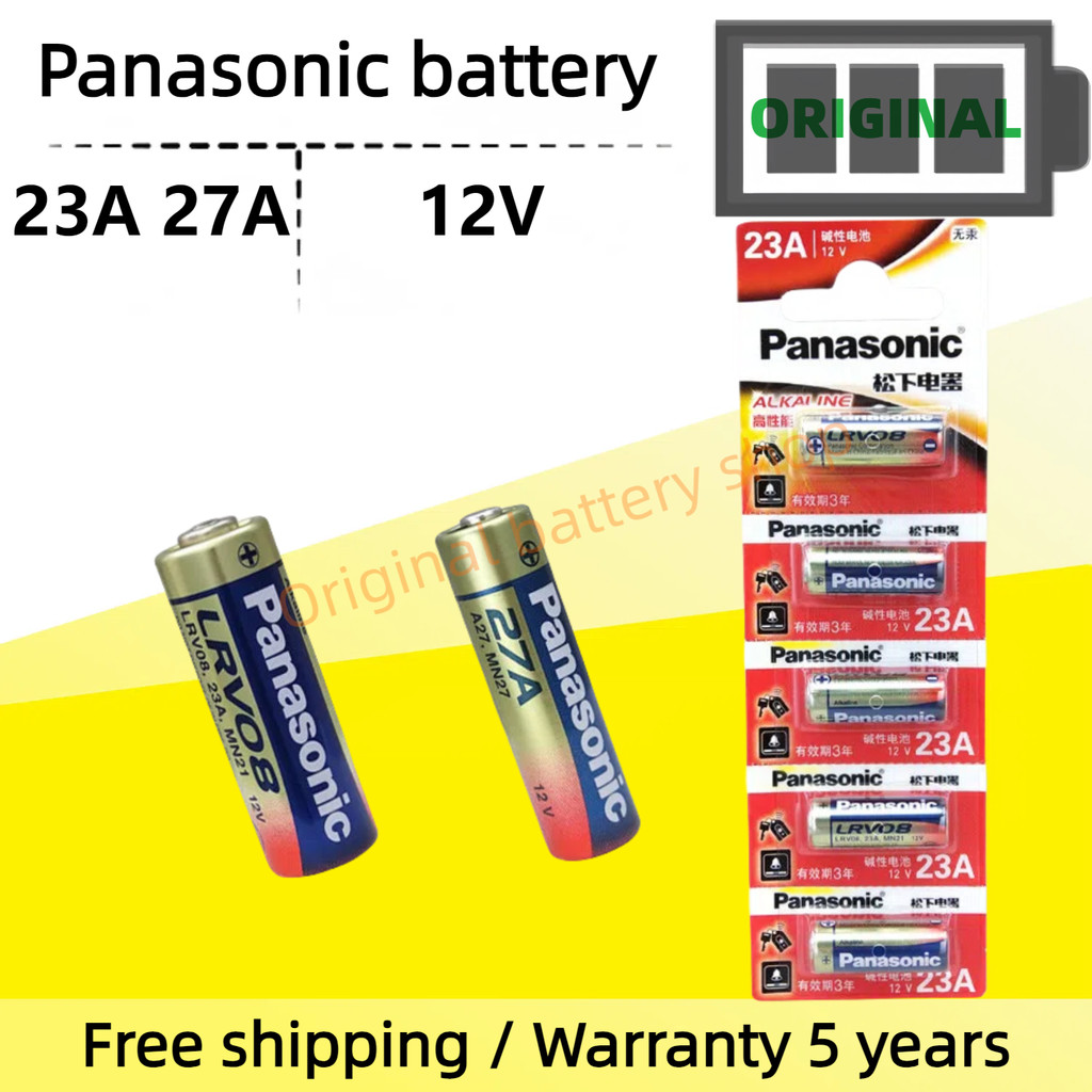 5 Chiếc Panasonic 23a 27A 12v Pin 23A / 27A 12V Chuông Cửa Pin Điện Tử Chống Trộm Kích Hoạt Cổng Nhà