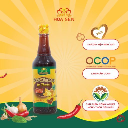 Box of 15 Bottles of Vegan Sauce from Thom 500ml Tương Việt Lotus Sauce